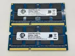 ノートPC用メモリ 4GB×2 (合計8GB) DDR3L-1600