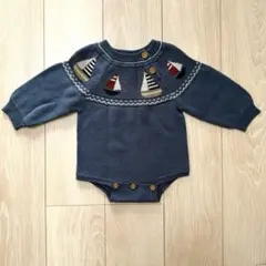 cottoli コトリ　バースデー　ニット　ロンパース