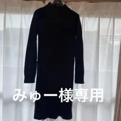 みゅー様専用　タートルニットパッチワンピース　アビレックス