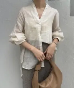 COLLAGE GALLARDAGALANTE ラミーオーバーシャツ　エクリュのサムネイル