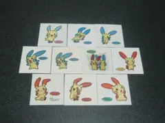 プラスル、マイナン　１０枚セット　ポケモン　デコキャラシール　第一パン