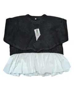 coca コカ ドッキングニット 重ね着風ニット セーター 130 新品タグ付き