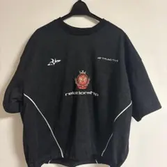 MSGオーバーサイズ ブラック Tシャツ ロゴ入り
