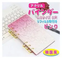 A6 マネーファイル　家計簿 リフィル5枚付き ピンク　貯金 バインダー