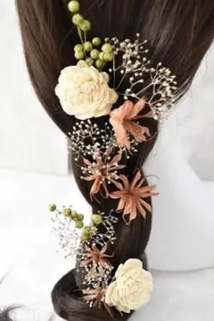 結婚式 成人式 卒業式 和装 髪飾り ヘッドドレス ドライフラワー
