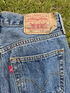 70s Levi's 501 ストレートデニム W29L34 Rタブボタンフライ