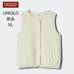 【新品】ユニクロ コトニエ ダウンベスト パフテックベスト XL ナチュラル