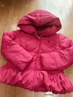 ラルフローレン　ペプラム　ダウン　コート　L(12-14) 150 ピンク