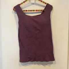 【美品】ユニクロ カップ付タンクトップ Lサイズ