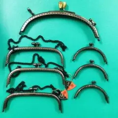 がま口 口金 ハンドメイドパーツ 3種7個セット レトロ