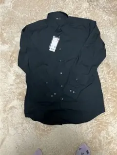 ユニクロ　ファインクロスシャツ　長袖　黒