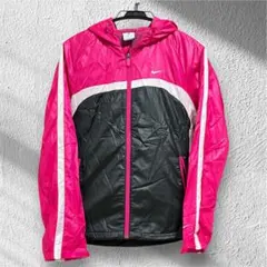 Nike フード付きウィンドブレーカー Mサイズ ピンク/ブラック