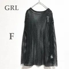 グレイル GRL メッシュニット フレア袖 ブラック タグ付き新品未使用品