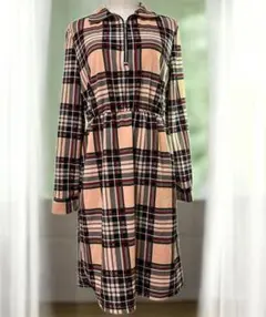 チェック柄長袖シャツワンピース　SHEIN Lサイズ