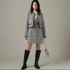 Cheek ツイード セットアップ ブラック/ホワイト