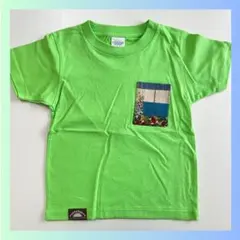 新品　子供服　Tシャツ　110cm パッチワーク　黄緑　ライトグリーン　キッズ