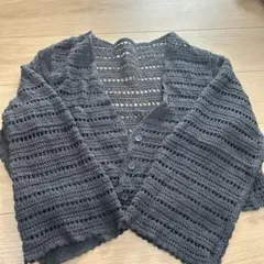 FREAK'S STORE グレー レース編み カーディガン サイズF