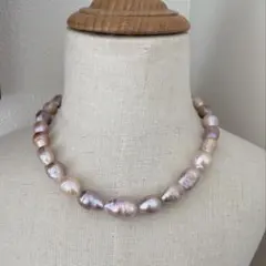 淡水バロックパール 連材 マルチカラー（ピンク・ラベンダー)ハンドメイド素材