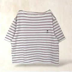 ロゴスデイズ LOGOS DAYS　ボーダー　Tシャツ　M　ピンク　ゆったり　夏のサムネイル