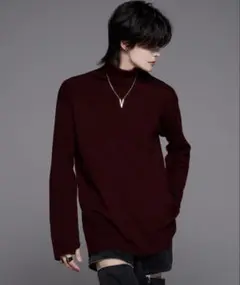【完売品・美品】⭐︎ADRER⭐︎タートルネックニット⭐︎Mサイズ⭐︎ワイン⭐︎