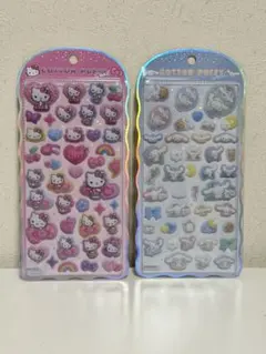 【正規品】ハローキティ シナモンロール コットンパフ シールセット