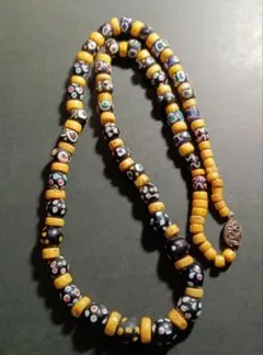 希少　アンティークビーズ　ネックレス　トレードビーズ　 アフリカンビーズ　81g