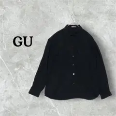 GU シースルシャツ ブラックS