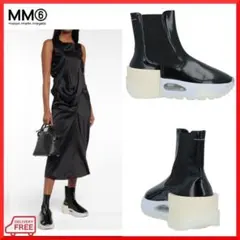MM6 ブラック サイドゴアブーツ　38