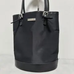 良品✨バーバリーブルーレーベル トートバッグ ナイロン 黒 ノバチェック