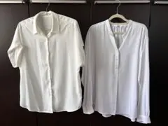 UNIQLO ホワイト 半袖・長袖シャツセット