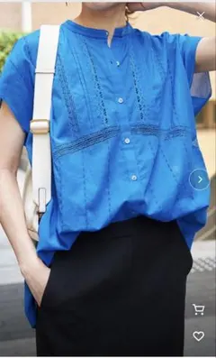 Spick and Span ブラウス　半袖　ブルーのサムネイル