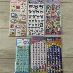 カラフルキャラクターシールセット