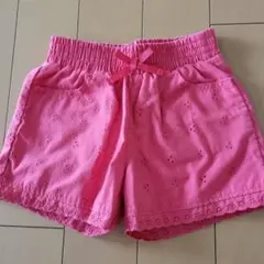 ピンク刺繍ハーフパンツ 120cm 西松屋