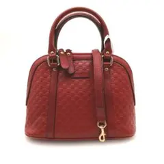 グッチ マイクログッチシマ 449654 レッド 2WAYバッグ