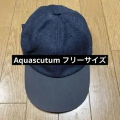 Aquascutumネイビー メッシュ 6パネルキャップ フリーサイズ