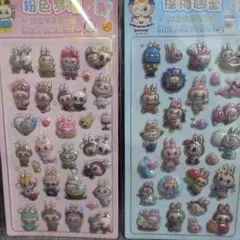 ラブブ ボンボンドロップシール ぷくぷくシールセット