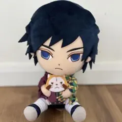 鬼滅の刃 冨岡義勇 × ラスカル コラボ ぬいぐるみ タグ付き