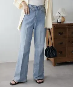 DISCOAT USコットンデニムセミフレアパンツ