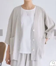 ビアズリーリネン半袖ジャケットのサムネイル