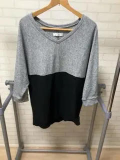 CECIL McBEE バイカラー ワッフルカットソー Mサイズのサムネイル