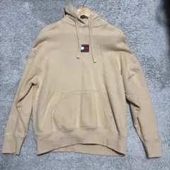 TOMMY JEANS ベージュ フード付きパーカー XS