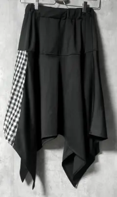 NieR clothing チェック アシンメトリー スカート