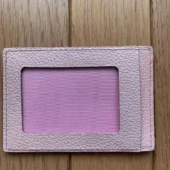 ポールスミス ピンク レザー パスケース カードポケット付き