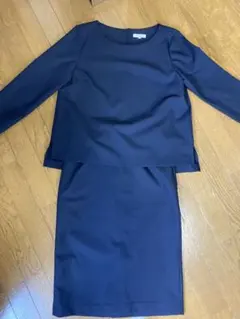 PLST ネイビー スカートセットアップ Lサイズ 冠婚葬祭セレモニー用