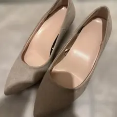 GU マシュマロローヒールパンプス 23.0cm ベージュ