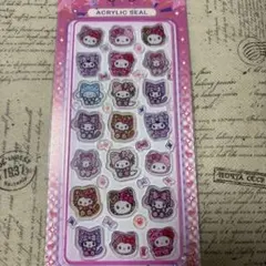 毎日発送 匿名配送 即購入OK アクリルシール　かぶりものキティ　サンリオ　豹柄