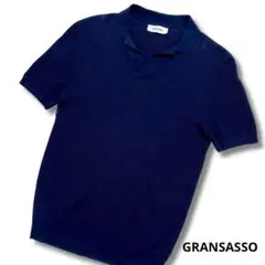 美品✨GRANSASSO グランサッソ ポロシャツ コットン100% 鹿の子
