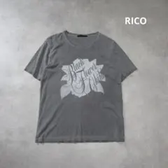 RICO / フェード 加工 プリント Tシャツ 半袖 カットソー スミクロ Mのサムネイル