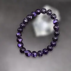 【高品質】天然石パワーストーン　パープルチャロアイトブレスレット　8㎜ 女性用