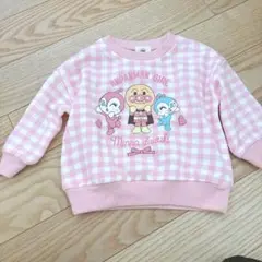アンパンマン ガール トレーナー ピンク　80 薄手　長袖　秋